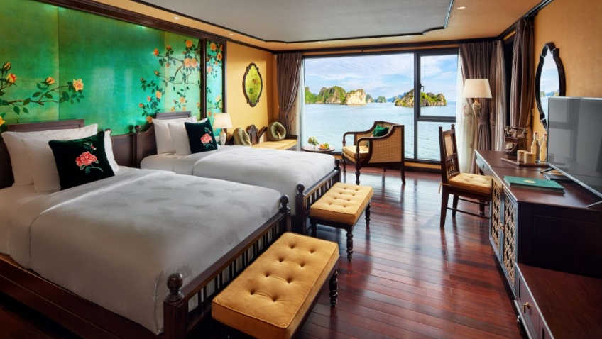 Suite room offers unparalleled luxury in a spacious 46m² retreat located on the 2nd and 3rd decks,